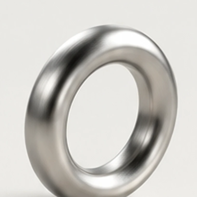 A polished chrome ring