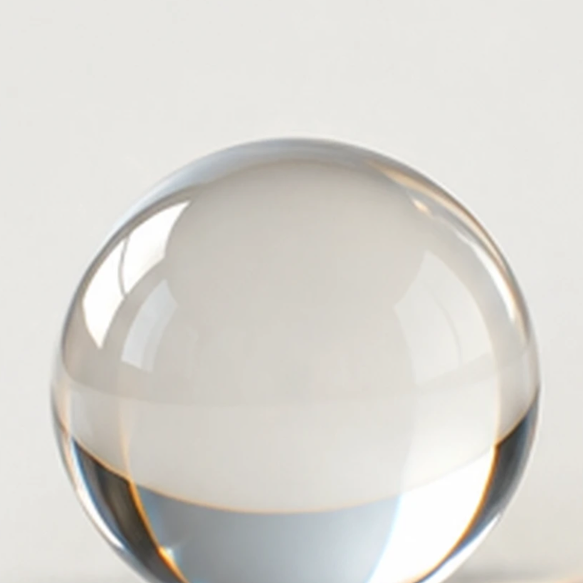 A reflective glass sphere