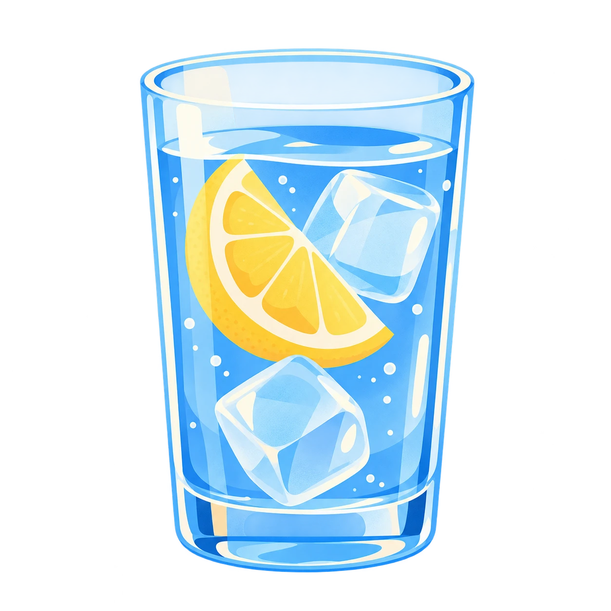 Glass of water with lemon